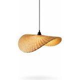JouJou El Yapımı Rustik Rattan Avize Nordıc 50 cm Çap | Doğal Kök Boya | Bohem & Iskandinav Aydınlatma - 1 - Bej