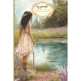 Journal: Whispers of Spring, 108 lined pages with charming black-and-white floral corner, suitable for adults, teens and students.
