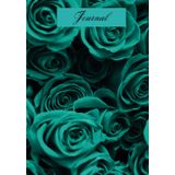Journal/Notebook, Hardcover, Glossy Finish: Turquoise Roses