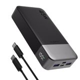 JOUVI Güç Bankası, 45W 20000mAh Taşınabilir Pil, USB C Hızlı Şarj, LED Dijital Ekranlı 4 Bağlantı Noktalı Harici Batarya, Dizüstü Bilgisayar Uyumlu, iPhone 15 14 13 Pro S23 S22 (Siyah)