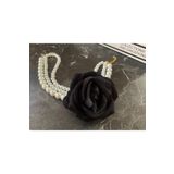 Jovela Siyah gül inci kolye choker