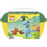Jovi 2201 Play & Fun Jurassic Dinazor Oyun Hamuru (24 Çubuk Hamur + Şekillendirici + Aksesuar) - Glütensiz, Kurumayan Çocuk Modelleme Kiti - Çok Renkli