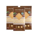 jovia premium quality chocolate Organik Sütlü Çikolata-kahveli 3'lü Avantaj Paket