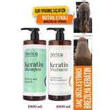 Jovica 2'li Keratin Seti Saç Düzleştirici Brezilya Fönü Keratini Ve Şampuanı 1000ml Formaldehitsiz