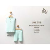 Joviel Baby & Kıds Soft Önden Düğme Detaylı Kalın Askılı Badi Tayt Takım - Yeşil - Mint - 6 - 9 Ay