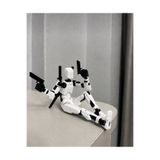 JOY 3D Robot Dummy Oynar Eklemli Hareketli Oyuncak Aksiyon Figürü 13 cm Beyaz Siyah