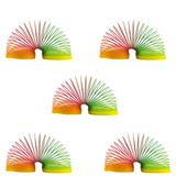 JOY AND TOYS (5Adet) Stres Yayı Gökkuşağı Yay Oyuncak Stres Yayı 6X5cm