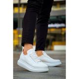 Joy Ayakkabı JY814 Axel Bağcıklı Cilt Erkek Günlük Sneaker Ayakkabı Cbt Beyaz
