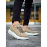 Joy Ayakkabı JY814 Axel Bağcıklı Süet Erkek Günlük Sneaker Ayakkabı Sbt Krem