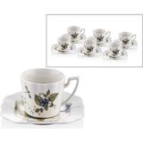 Joy Carmen Butterfly Kahve Fincanı 125 cc 6'lı - Renkli - 125 ml