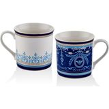 Joy Carmen Porselen Blue Banube 2li Kupa Seti 9cm - Mavi