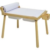 Joy Kids Toy Rulo Aparatlı Doğal Ahşap Duyusal Çocuk Aktivite Masası Oyun Masası