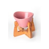 JOY KİTCHEN Seramik Buhurdanlık Oda Kokusu, Pembe, Ahşap Standlı