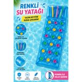 JOY SMART Bardaklıklı Şişme Deniz Yatağı 175x75 cm | İçecek Bölmeli Konforlu Havuz ve Deniz Şezlongu