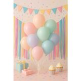 Joyane Karışık Makaron Balon Renk Soft Pastel Balon 10 Adet