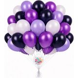 Joyane Kuromi Konsept Mor Lacivert Balon Seti 24’lü Lila Beyaz Doğum Günü Parti Süsü - Çok Renkli