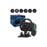 JOYCOR G30 Oyuncu Direksiyon Seti - PC, PS4, PS3, Xbox One S/X ,Switch Uyumlu, 6+1 Manuel Vitesli, Deri Kaplama Led Işıklı Hoparlörlü 1.080 Derece