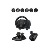 JOYCOR Oyuncu Direksiyon Seti - PC, PS4, PS3, Xbox One S/X ,Switch Uyumlu, Otomatik Vitesli, Deri Kaplama Led Işıklı Hoparlörlü 270 Derece