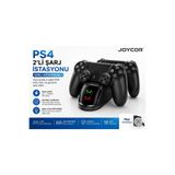 JOYCOR PS4 2’li Şarj İstasyonu Işıklı LED Göstergeli DualShock 4 Kol Şarj Standı USB Hızlı Şarj