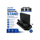 JOYCOR PS4 Fat Slim Pro Uyumlu Soğutucu Fan Stand 2 Kol Şarj İstasyonu USB Bağlantılı Dikey Konsol Standı