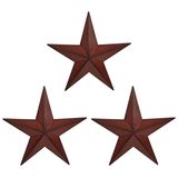 JoyEvy 30,48 cm Metal Ahır Yıldız Duvar Dekoru-Amerikan Bayrağı Evin Dışında veya İçi için Yıldızlar-Demir Teksas Metal Yıldız Rustik Vintage Batı Ülkesi Ev Çiftlik Evi Duvar Sanatı Süslemeleri (3'lü