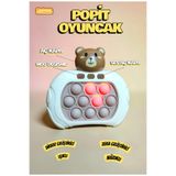 Joyfer Sesli Işıklı Popit Oyuncak Basma Konsolu 4 Modlu 999+ Level Zeka Ve Refleks Geliştirici Ses Açma Kapama Özelliği