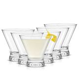 JoyJolt Martini Bardakları 6'lı Set - Kokteyl Bardakları - 8 oz Sapsız Martini Bardakları - Margarita Bardakları - Likör İçme Bardakları - Bar bardağı - Cam Tatlı Bardakları - Martini Cam Bardak