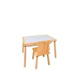 joykidstoy Joykids Ahşap Duyusal Çocuk Aktivite Masası Oyun Masası Ve Çocuk Çalışma Masası 1 Adet Ayı Sandalye