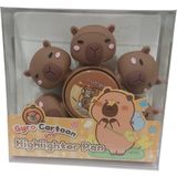 joyland fosforlu kalem stres çarkı 6 renk set (capybara) jy-0088-04 - Yok