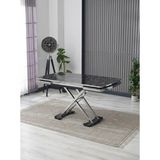 JoyMassa Venoxa Premium 80X120 / 80X180 Ölçülü Mdf Masa ( Tek Masadır) - Siyah - Gri
