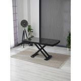 JoyMassa Venoxa Premium 80X120 / 80X180 Ölçülü Mdf Masa ( Tek Masadır) - Siyah - Siyah