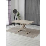 JoyMassa Venoxa Premium 80X120 / 80X180 Ölçülü Mdf Masa ( Tek Masadır) - Traverten - Kapuçino