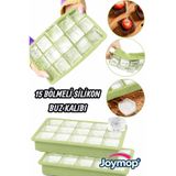 JOYMOP 15 Bölmeli Silikon Buz Kalıbı Silikon Kare Buzluk Kokteyl Sunum Buz Kalıbı Et Suyu Saklama