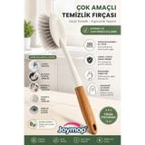 JOYMOP Lavabo ve Evye Temizlik Fırçası – Ahşap Saplı Güçlü Kıl Yapılı Temizlik Fırçası