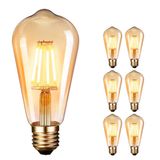 Joymy Edison Vintage LED Ampul E27 (4W/220V) 2600-2700 K Retro Antik, Kehribar Sıcak, 6'lı Paket