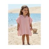 Joyous Mom Kids 2 Katlı Organik Muslin Kapüşonlu Panço – Bebek ve Çocuklar için %100 Pamuk Plaj ve Banyo Havlusu