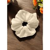 Joyous Mom & Kids Dev Boy Muslin Saç Lastiği Oversize Pamuklu Saç Tokası Scrunchie Toka - Bej