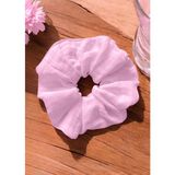 Joyous Mom & Kids Dev Boy Muslin Saç Lastiği Oversize Pamuklu Saç Tokası Scrunchie Toka - Pembe