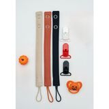 Joyous Mom Kids Halloween Bebek Emzik Askısı Seti %100 Pamuk, Plastik Klips