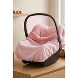 Joyous Mom & Kids Muslin Puset Kılıfı ve Battaniyesi Seti, Bebek Arabası Seti, %100 Pamuk - Pembe - 0 - 1 Yaş