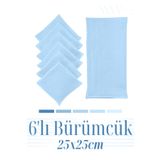 Joyous Mom Kids Organik Pamuk Bürümcük 25x25cm Bebek Ağız Mendili Çok Amaçlı 6'lı Bebek Mendil Ter Bezi