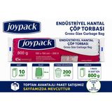 Joypack 100X150 Cm Endüstriyel Hantal Çöp Torbası 200 Litre 800 Gr 10 Adet Rulo Çöp Poşeti
