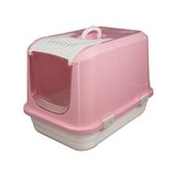 Joypet 50x45x65 cm Pembe Large Üstü Açılabilir Kapalı Kedi Tuvaleti