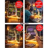 Joyplus Işıklı Yazı Panosu Şeffaf 20 cm Kolay Silinebilir Özellikli Eğlenceli Tasarım
