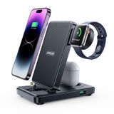 Joyroom JR-WQS02 4-in-1 Katlanabilir Kablosuz Şarj İstasyonu Type-C Siyah Standart
