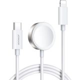 Joyroom S-İW005 Type-C Apple Watch Uyumlu 2in1 Manyetik Şarj - Beyaz