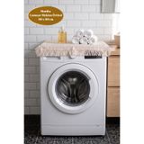 Joyrose Vintage Püsküllü Çamaşır Makinesi Örtüsü - Çeyizlik Dekoratif Pamuklu Buldan Bezi Banyo Makine Kılıfı