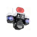 Joysee W3 9mp 3.6mm 2x2.8mm Üç Kamera 19IR+18LED Wifi Ptz Kamera - Siyah - Beyaz