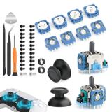 Joysticks PS5 için potansiyometre yedek Sony PlayStation 5 PS5 3D Analog sensör modülü ThumbStick denetleyicisi aksesuarları parçaları ile onarım araçları