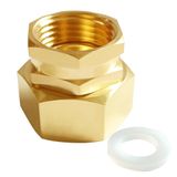 Joywayus Pirinç 3/4 "GHT x 1" NPT Döner Boru Bağlantısı Çift Dişi Konu Bahçe Hortumu Boru Dişli Adaptörüne Dişli